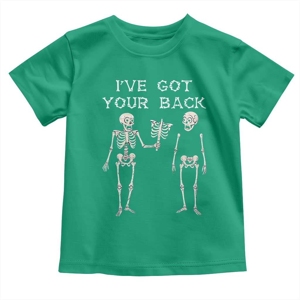 Funny Skeleton Toddler T Shirt I Have Got Your Back Bone Pun TS12 Irish Green Print Your Wear