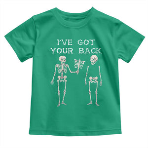 Funny Skeleton Toddler T Shirt I Have Got Your Back Bone Pun TS12 Irish Green Print Your Wear