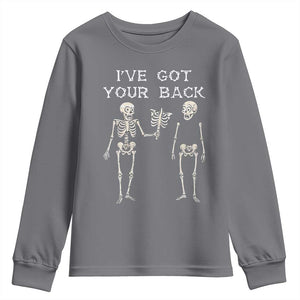 Funny Skeleton Youth Sweatshirt I Have Got Your Back Bone Pun TS12 Charcoal Print Your Wear