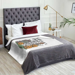 Funny Halloween Skeleton Throw Blanket Have A Spooky Day TS12 Print Your Wear