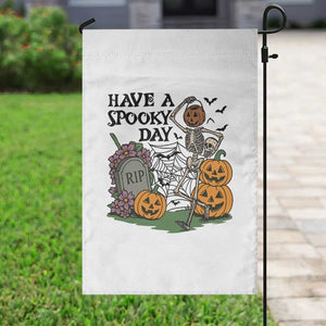 Funny Halloween Skeleton Garden Flag Have A Spooky Day TS12 Print Your Wear