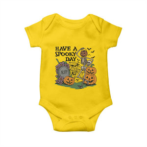 Funny Halloween Skeleton Baby Onesie Have A Spooky Day TS12 Daisy Print Your Wear