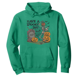 Funny Halloween Skeleton Hoodie Have A Spooky Day TS12 Irish Green Print Your Wear