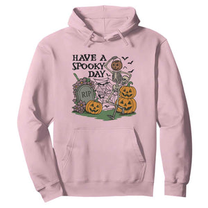 Funny Halloween Skeleton Hoodie Have A Spooky Day TS12 Light Pink Print Your Wear