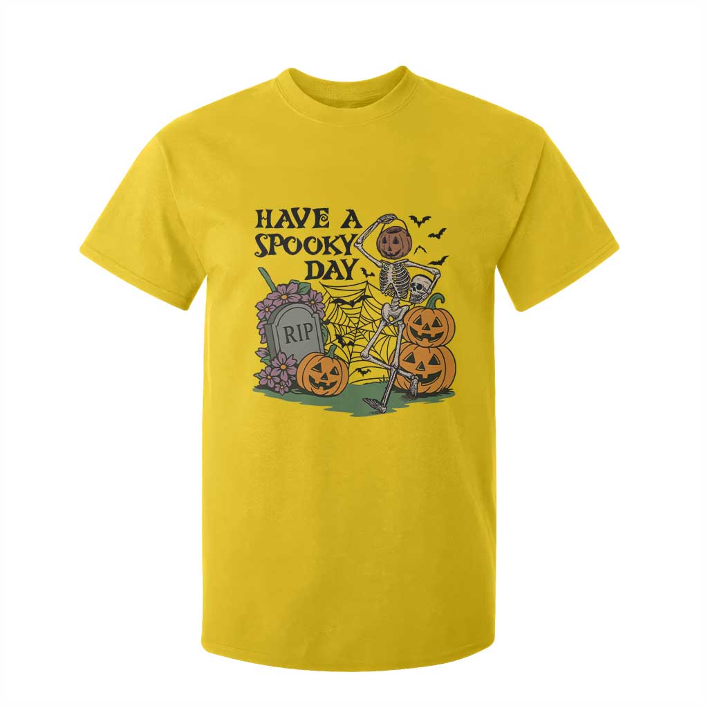 Funny Halloween Skeleton T Shirt For Kid Have A Spooky Day TS12 Daisy Print Your Wear