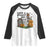 Funny Halloween Skeleton Raglan Shirt Have A Spooky Day TS12 White Black Print Your Wear