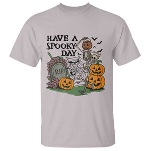Funny Halloween Skeleton T Shirt Have A Spooky Day TS12 Ice Gray Print Your Wear