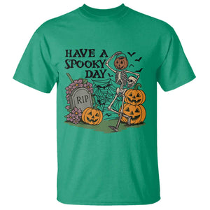 Funny Halloween Skeleton T Shirt Have A Spooky Day TS12 Irish Green Print Your Wear