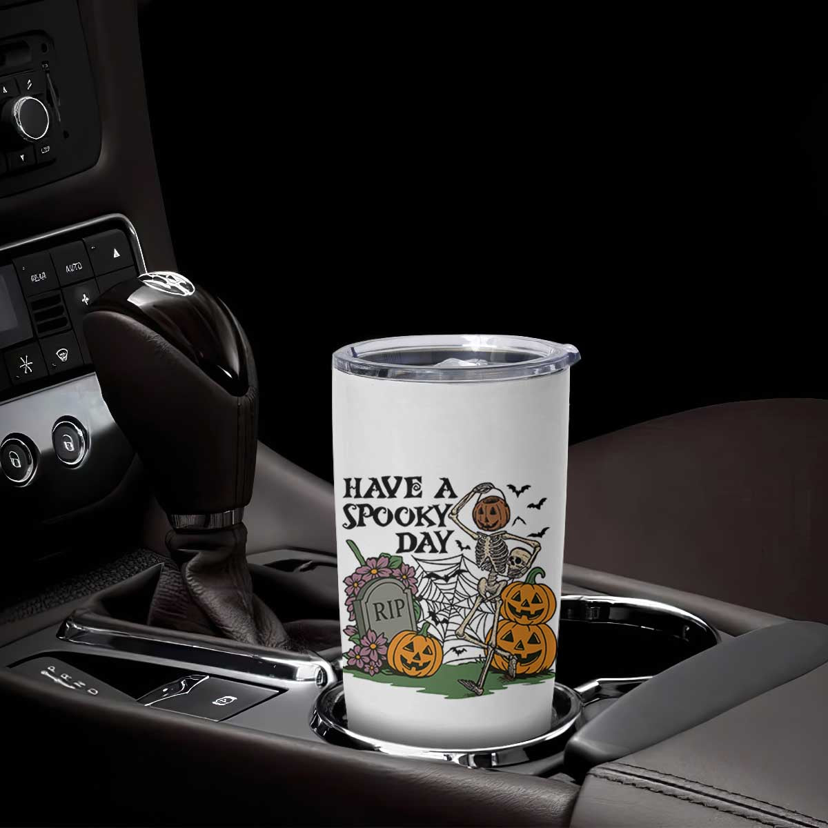 Funny Halloween Skeleton Tumbler Cup Have A Spooky Day TS12 Print Your Wear