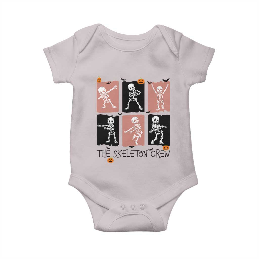 Funny The Skeleton Crew Baby Onesie Dancing Skeletons Halloween For Boys Girl Kids TS12 Ice Gray Print Your Wear