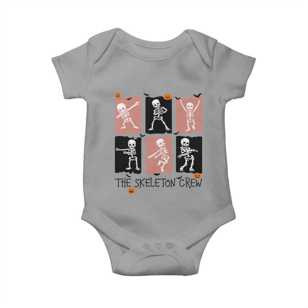 Funny The Skeleton Crew Baby Onesie Dancing Skeletons Halloween For Boys Girl Kids TS12 Sport Gray Print Your Wear
