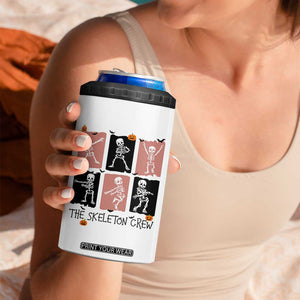 Funny The Skeleton Crew 4 in 1 Can Cooler Tumbler Dancing Skeletons Halloween For Boys Girl Kids TS12 Print Your Wear