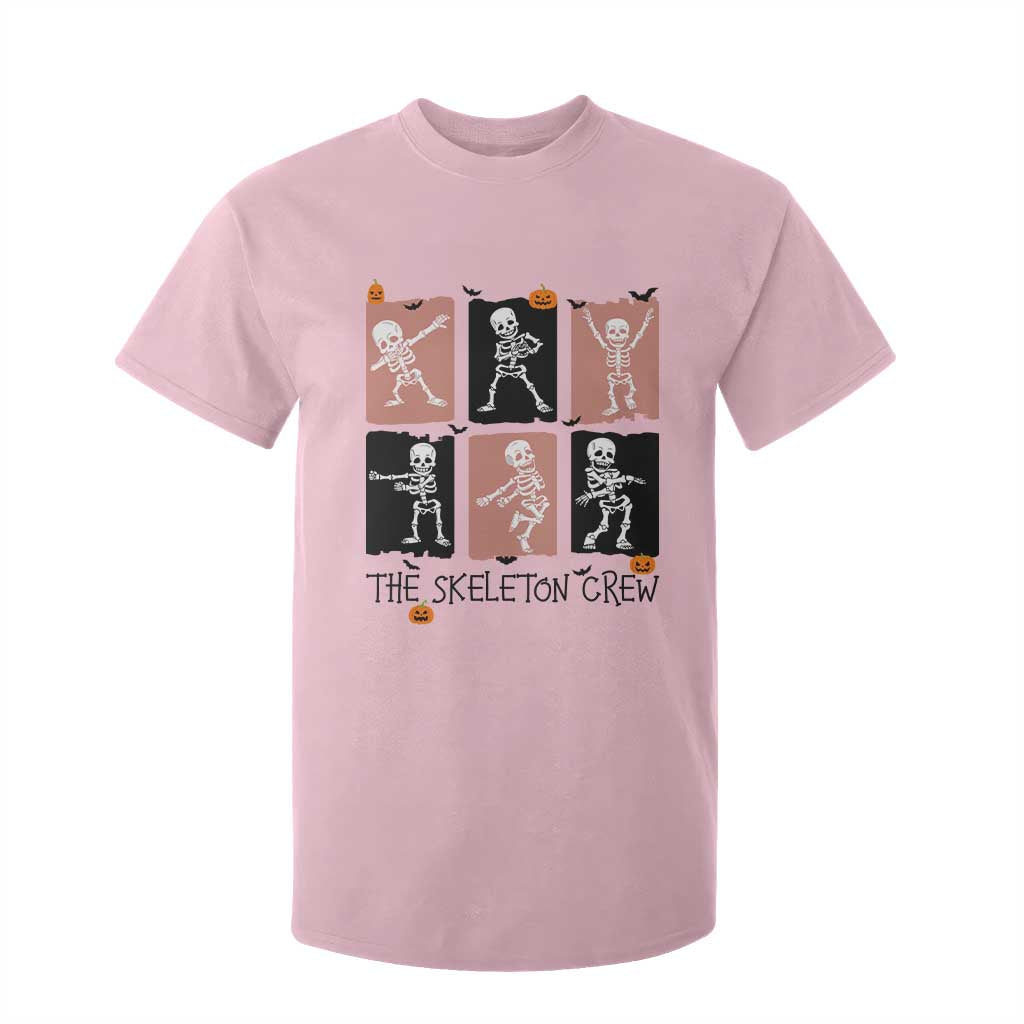 Funny The Skeleton Crew T Shirt For Kid Dancing Skeletons Halloween For Boys Girl Kids TS12 Light Pink Print Your Wear