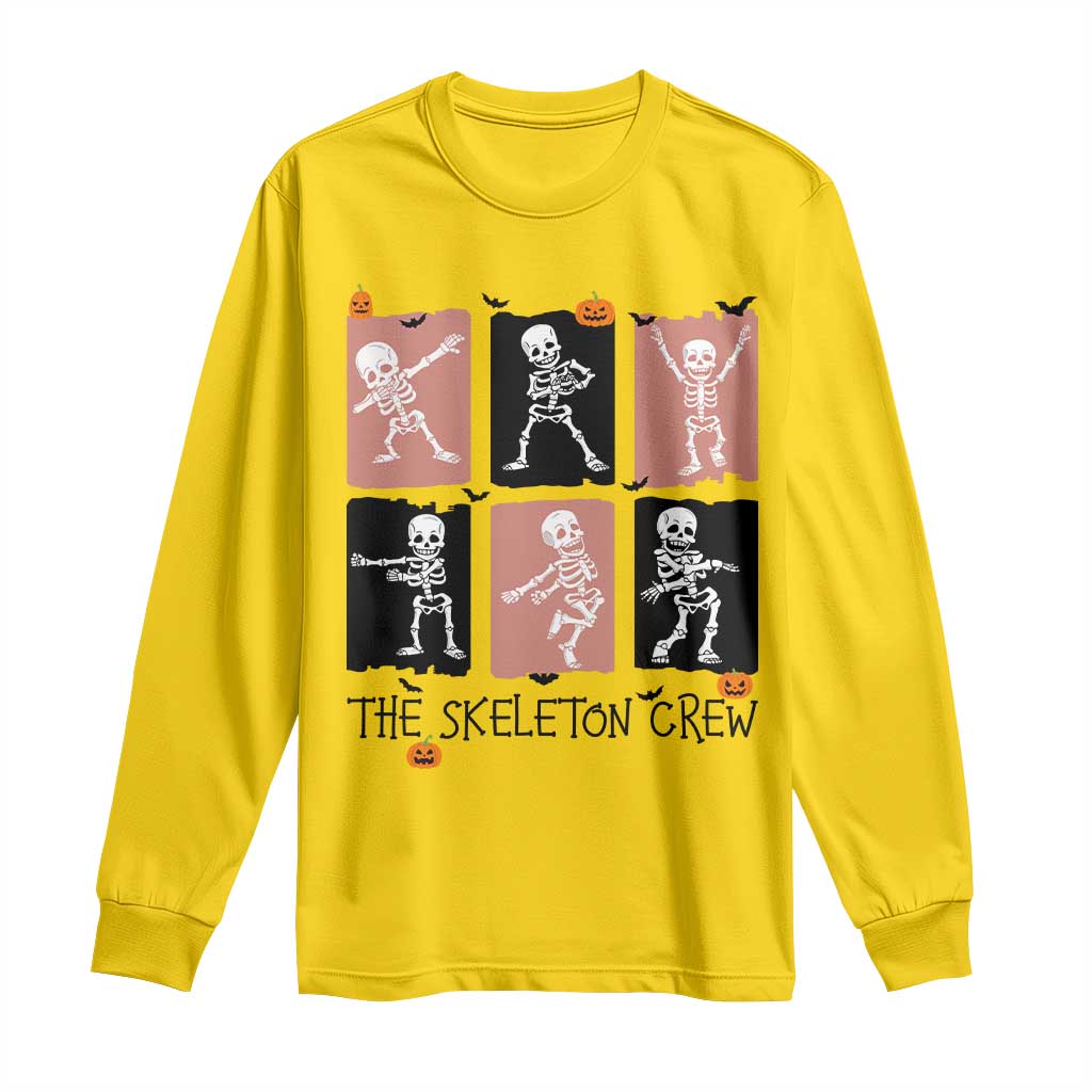 Funny The Skeleton Crew Long Sleeve Shirt Dancing Skeletons Halloween For Boys Girl Kids TS12 Daisy Print Your Wear