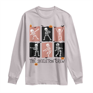 Funny The Skeleton Crew Long Sleeve Shirt Dancing Skeletons Halloween For Boys Girl Kids TS12 Ice Gray Print Your Wear