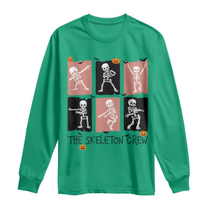 Funny The Skeleton Crew Long Sleeve Shirt Dancing Skeletons Halloween For Boys Girl Kids TS12 Irish Green Print Your Wear