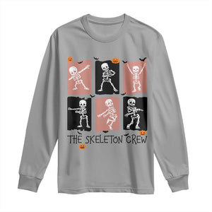 Funny The Skeleton Crew Long Sleeve Shirt Dancing Skeletons Halloween For Boys Girl Kids TS12 Sport Gray Print Your Wear
