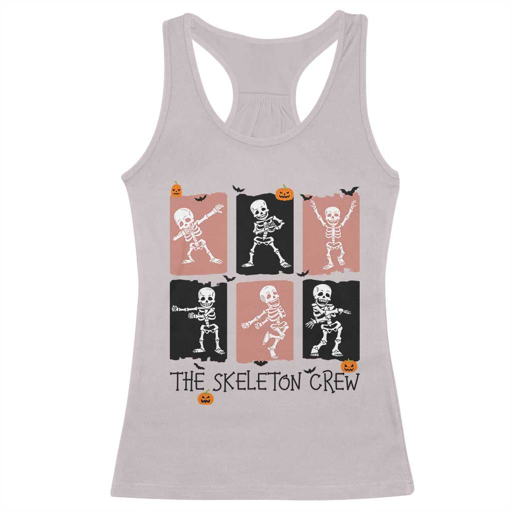 Funny The Skeleton Crew Racerback Tank Top Dancing Skeletons Halloween For Boys Girl Kids TS12 Ice Gray Print Your Wear