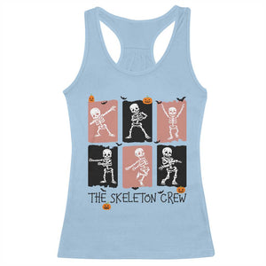 Funny The Skeleton Crew Racerback Tank Top Dancing Skeletons Halloween For Boys Girl Kids TS12 Light Blue Print Your Wear