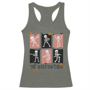 Funny The Skeleton Crew Racerback Tank Top Dancing Skeletons Halloween For Boys Girl Kids TS12 Military Green Print Your Wear