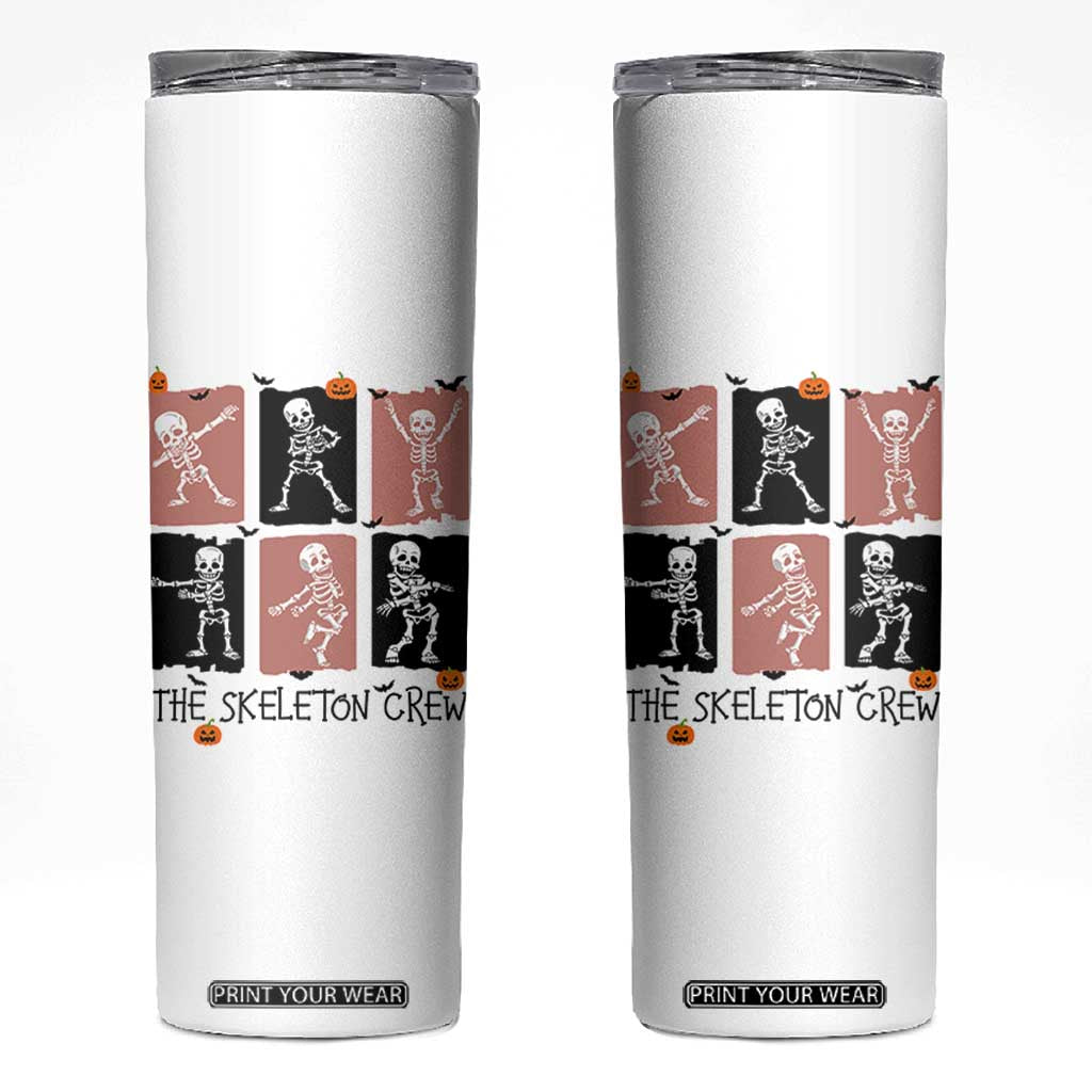 Funny The Skeleton Crew Skinny Tumbler Dancing Skeletons Halloween For Boys Girl Kids TS12 White Print Your Wear