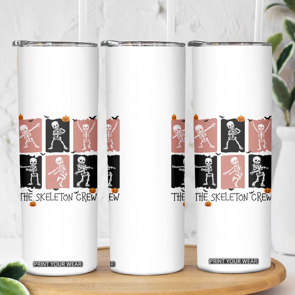 Funny The Skeleton Crew Skinny Tumbler Dancing Skeletons Halloween For Boys Girl Kids TS12 Print Your Wear