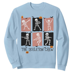 Funny The Skeleton Crew Sweatshirt Dancing Skeletons Halloween For Boys Girl Kids TS12 Light Blue Print Your Wear