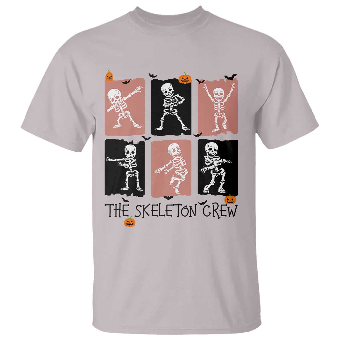 Funny The Skeleton Crew T Shirt Dancing Skeletons Halloween For Boys Girl Kids TS12 Ice Gray Print Your Wear