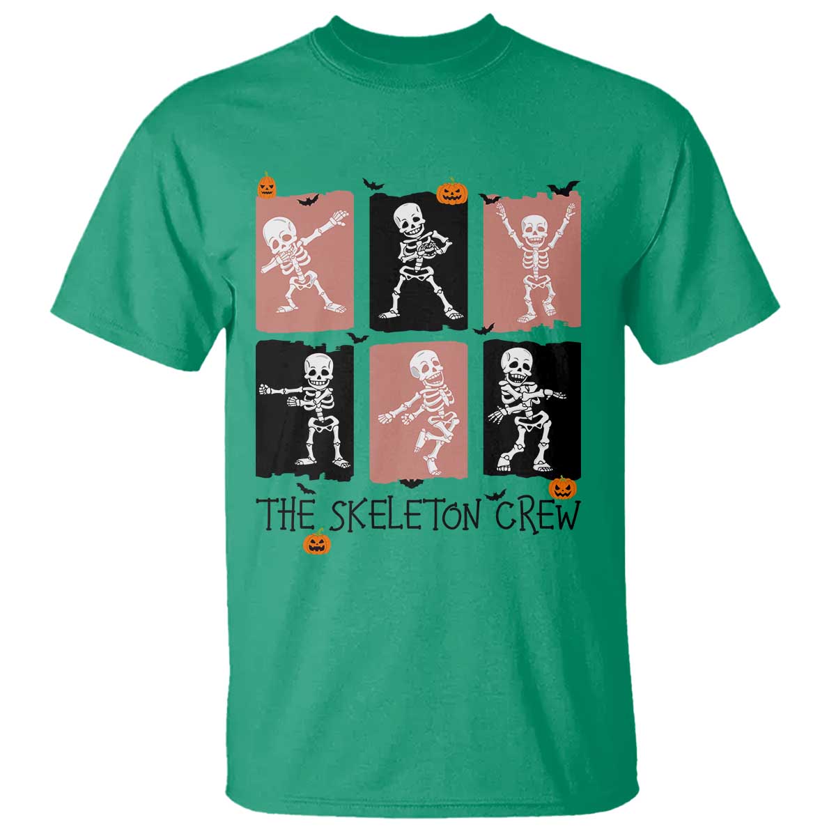 Funny The Skeleton Crew T Shirt Dancing Skeletons Halloween For Boys Girl Kids TS12 Irish Green Print Your Wear