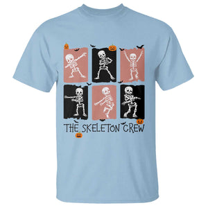 Funny The Skeleton Crew T Shirt Dancing Skeletons Halloween For Boys Girl Kids TS12 Light Blue Print Your Wear