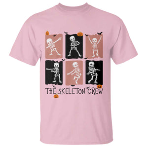 Funny The Skeleton Crew T Shirt Dancing Skeletons Halloween For Boys Girl Kids TS12 Light Pink Print Your Wear