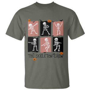 Funny The Skeleton Crew T Shirt Dancing Skeletons Halloween For Boys Girl Kids TS12 Military Green Print Your Wear