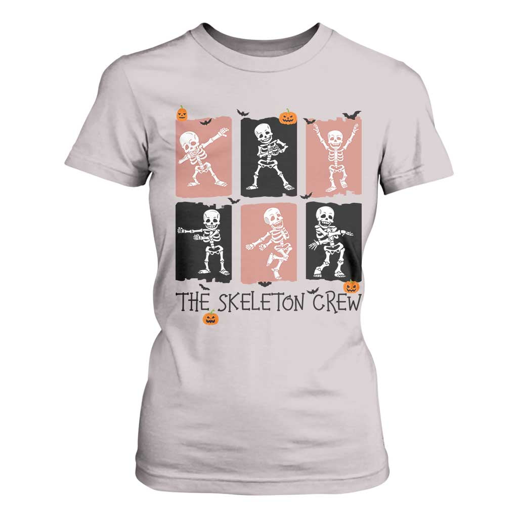 Funny The Skeleton Crew T Shirt For Women Dancing Skeletons Halloween For Boys Girl Kids TS12 Ice Gray Print Your Wear