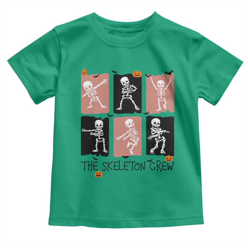 Funny The Skeleton Crew Toddler T Shirt Dancing Skeletons Halloween For Boys Girl Kids TS12 Irish Green Print Your Wear