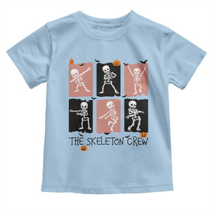 Funny The Skeleton Crew Toddler T Shirt Dancing Skeletons Halloween For Boys Girl Kids TS12 Light Blue Print Your Wear