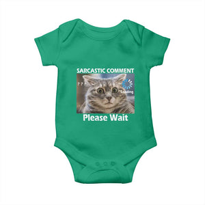 Sarcastic Comment Loading Please Wait Baby Onesie Funny Cat Meme Gift TS12 Irish Green Print Your Wear