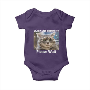 Sarcastic Comment Loading Please Wait Baby Onesie Funny Cat Meme Gift TS12 Purple Print Your Wear