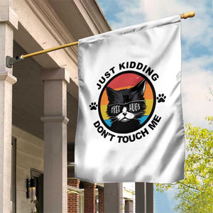 Black Cat Lovers Garden Flag Free Hugs Just Kidding Do Not Touch Me Gift TS12 Print Your Wear