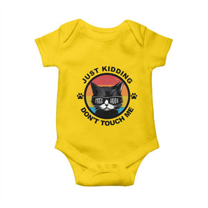 Black Cat Lovers Baby Onesie Free Hugs Just Kidding Do Not Touch Me Gift TS12 Daisy Print Your Wear