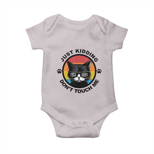 Black Cat Lovers Baby Onesie Free Hugs Just Kidding Do Not Touch Me Gift TS12 Ice Gray Print Your Wear