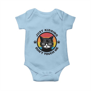 Black Cat Lovers Baby Onesie Free Hugs Just Kidding Do Not Touch Me Gift TS12 Light Blue Print Your Wear