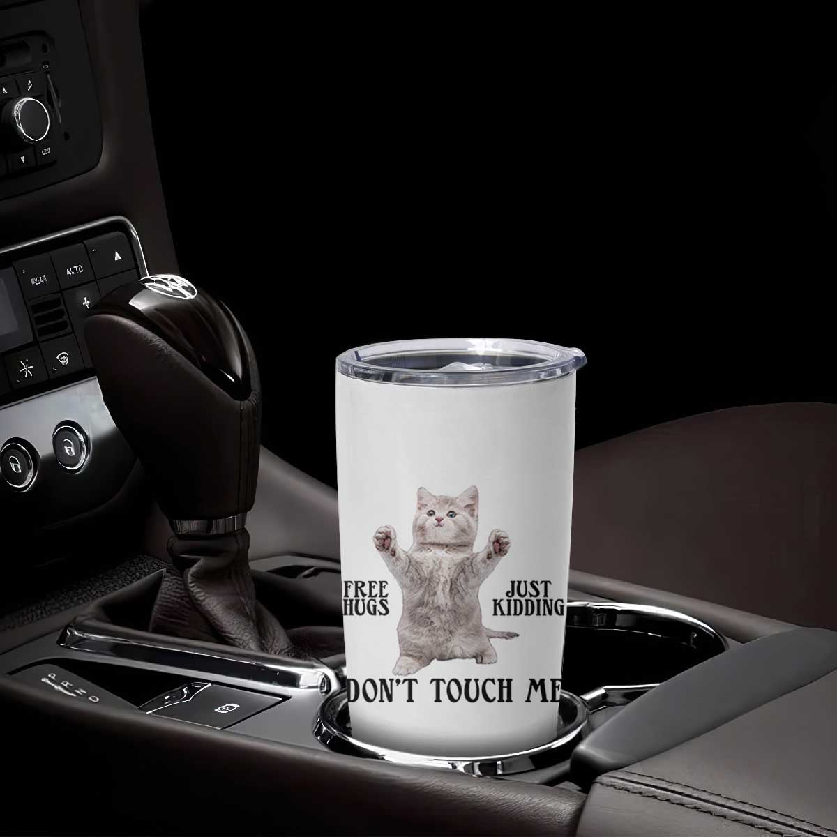 Free Hugs Do Not Touch Me Tumbler Cup Funny Cat Meme TS12 Print Your Wear
