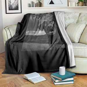 Funny Labrador Selfie With Mothman Throw Blanket Cryptid Gift TS12 Print Your Wear