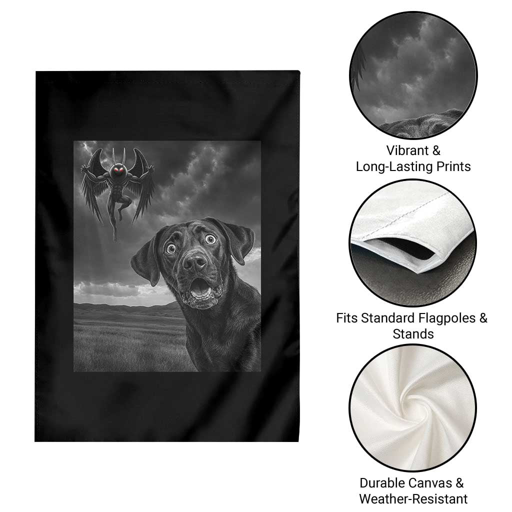 Funny Labrador Selfie With Mothman Garden Flag Cryptid Gift TS12 Print Your Wear