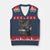 Funny Labrador Selfie With Mothman V-Neck Knit Sweater Vest Cryptid Gift TS12 Navy Red Print Your Wear