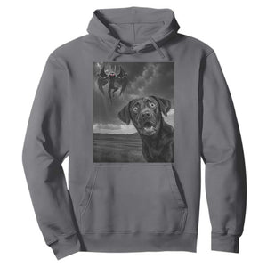 Funny Labrador Selfie With Mothman Hoodie Cryptid Gift TS12 Charcoal Print Your Wear
