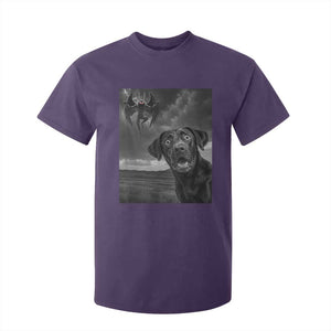 Funny Labrador Selfie With Mothman T Shirt For Kid Cryptid Gift TS12 Purple Print Your Wear