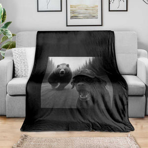 Funny Labrador Selfie With Bear Throw Blanket Dog Lover Gift TS12 Print Your Wear