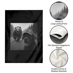 Funny Labrador Selfie With Bear Garden Flag Dog Lover Gift TS12 Print Your Wear
