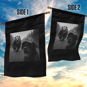 Funny Labrador Selfie With Bear Garden Flag Dog Lover Gift TS12 Print Your Wear